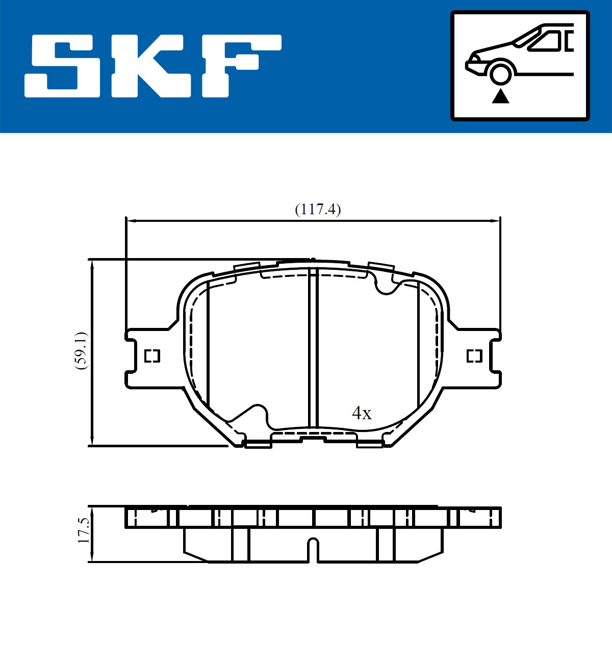 SKF VKBP 81024 Bremsbelagsatz, Scheibenbremse